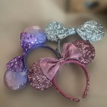 미니 스팽글 머리띠 3개 세트