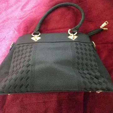 블랙 뜨개질 핸드백