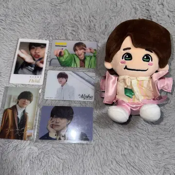 봉제 인형과 트레이딩 카드 세트