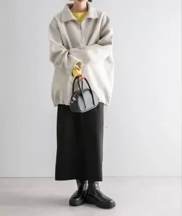 mystic 기모 하프 지퍼 풀오버