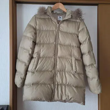 베이지 후드 부착 다운 자켓 아놀드 파머