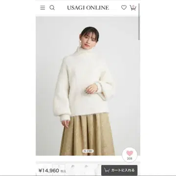 LILY BROWN 알파카 혼방 니트탑 터틀넥