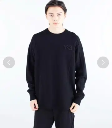 Y-3 블랙 크루넥 트레이닝복