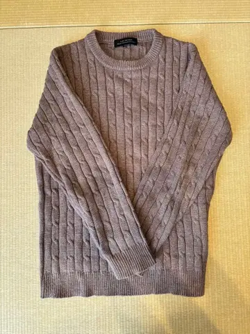 나노 유니버스 케이블 니트 스웨터 브라운