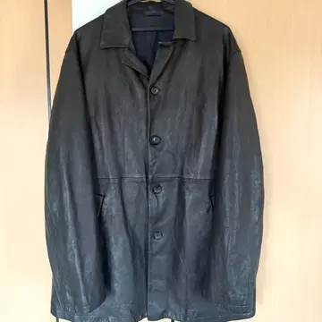 JIL SANDER 가죽 코트 블랙