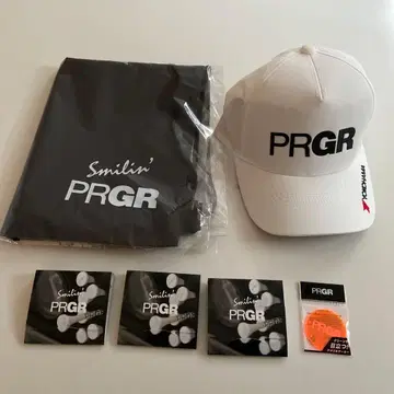 PRGR 화이트 캡 YOKOHAMA 로고 부착