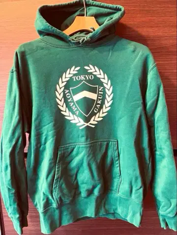 아오야마가쿠인대학 그린 컬러 후드티 L 사이즈