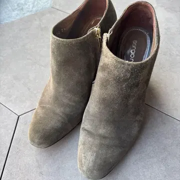 세르지오로시 스웨이드 브라운 숏부츠 36