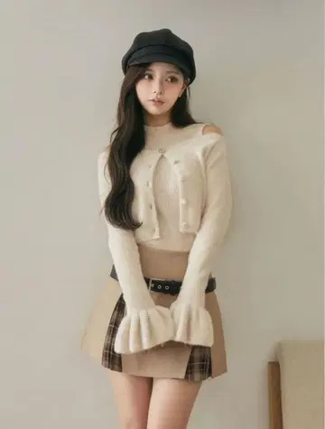 Darich 앙상블 샤기 니트탑