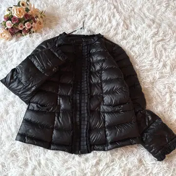 앤러브 프릴 장식 리본 다운 자켓 블랙 M