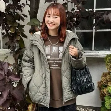 [새상품] 시마무라 omi님 2way 후드 보아 퀼트 블루종