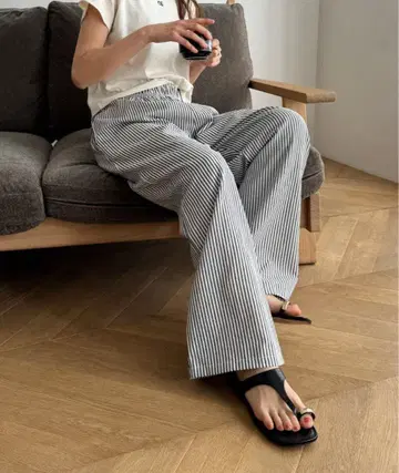 El mar 스트라이프 이지 팬츠