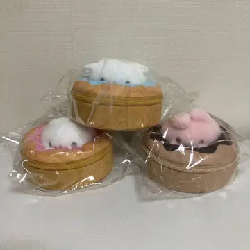 포메라니안 모찌 도넛 모양 봉제 인형 소품함 전 3종 세트