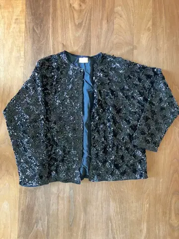 Flandre 스팽글 자켓 블랙