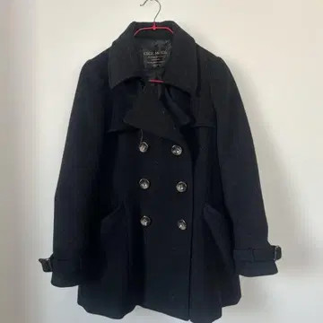 CECL McBEE 블랙 울 피 코트