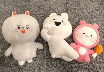 귀여운 캐릭터 큰 봉제 인형 3체 세트