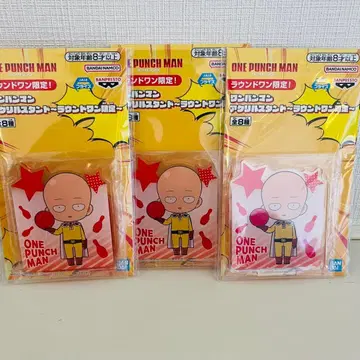 라운드원 한정판 원펀맨 아크릴 스탠드 사이타마 3개