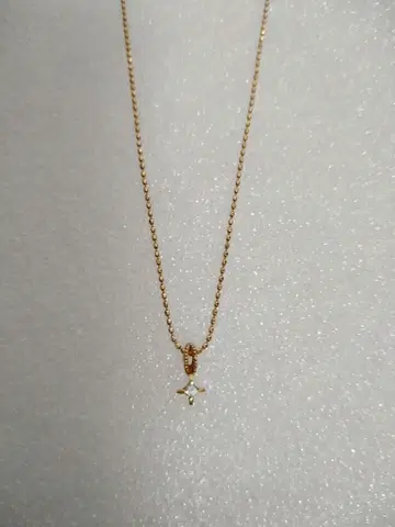 agete K10 다이아몬드 (0.03ct) 목걸이