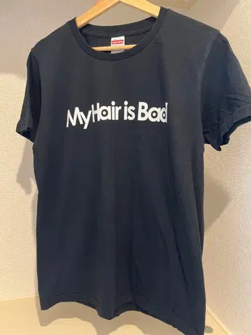 My Hair is Bad 셔츠 블랙 L 사이즈