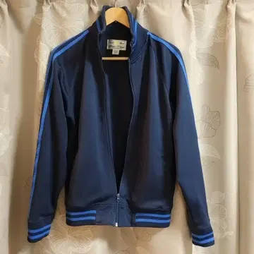 네이비 집업 자켓 파랑 스트라이프