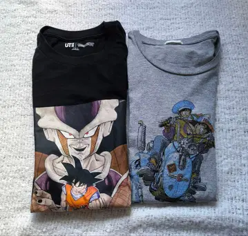 새상품급 L 유니클로 GU 드래곤볼 T셔츠 세트