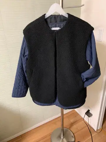 플리스 퀼팅 자켓