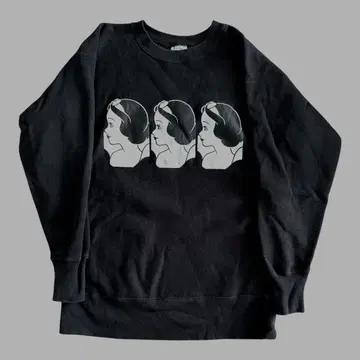 디즈니 프린세스 Champion 맨투맨 트레이닝복 M 백설공주 블랙