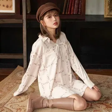 Darich DARLING 로고 빅 셔츠