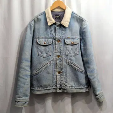 70s 빈티지 랭글러 담요 데님 자켓 L