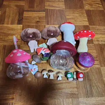 버섯 봉제 인형 피규어 수납함 세트 낱개 판매 불가
