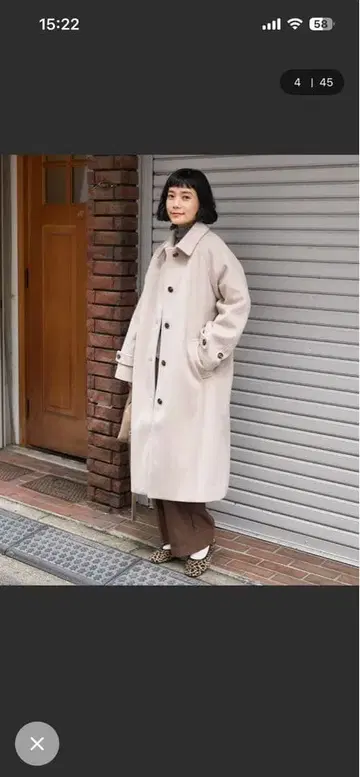 [ 미사용 ] FREAK'S STORE 비버 스텐칼라 숏코트 그레이