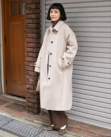 [ 미사용 ] FREAK'S STORE 비버 스텐칼라 숏코트 그레이