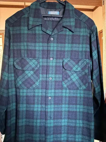 70년대 Pendleton 보드 셔츠 L 사이즈 블랙워치