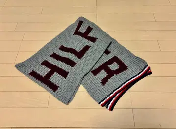 TOMMYHILFIGER 로고 로고 머플러 그레이