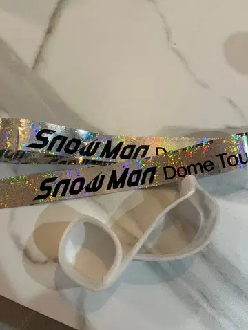 SnowMan 돔 투어 낙하물 2점 은색 테이프 음표