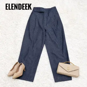 새상품급 ELENDEEK 하이웨스트 테이퍼드 팬츠 02 다크 네이비