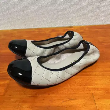 1회 착용 레메 퀼팅 플랫슈즈 37 23.5cm