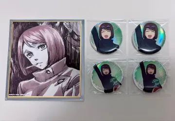 이에이리 쇼코 주술회전 전시회 색지 회옥옥절 홀로그램 캔뱃지 5점