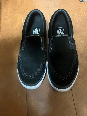 Vans 블랙 슬립온 스니커즈