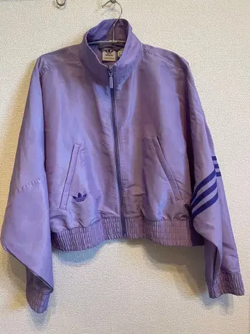 adidas 퍼플 집업 자켓 M