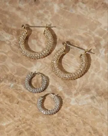 LUV AJ 후프 귀걸이 골드