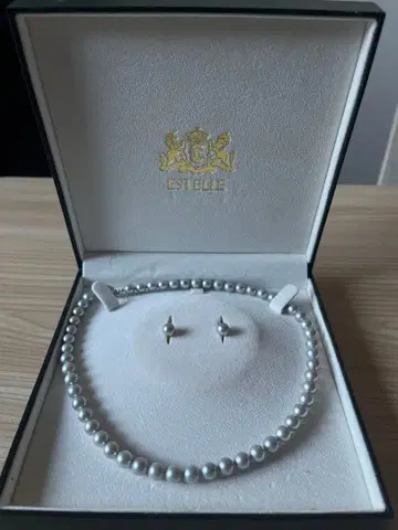 ESTELLE 진주 목걸이 귀찌 세트