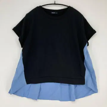 Discoat 디스코트 바이컬러 플레어 절개 상의 L 사이즈