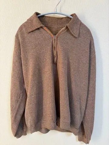 구제 의류 브라운 지퍼 포함