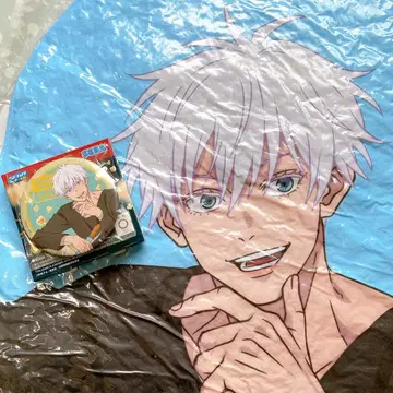 주술회전 고죠 사토루 세가 럭키 쿠지 쿠션 캔뱃지 2세트