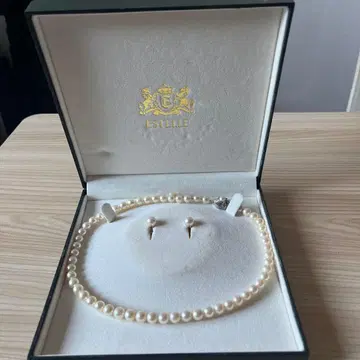 진주 목걸이 귀찌 세트