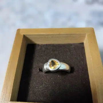 SILVER 시트린 토파즈 하트 모티브 반지 #10