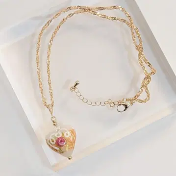 세레니시마 화이트 베네치안 유리 체인 목걸이