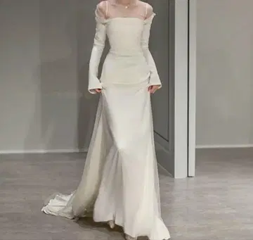 2차 모임 드레스 신부 웨딩 드레스 화이트