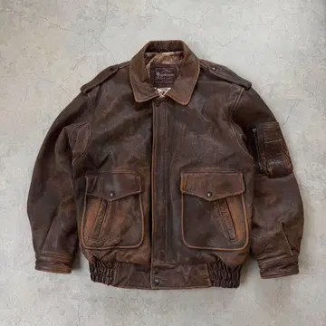 A-2 가죽 자켓 플라이트 자켓 브라운